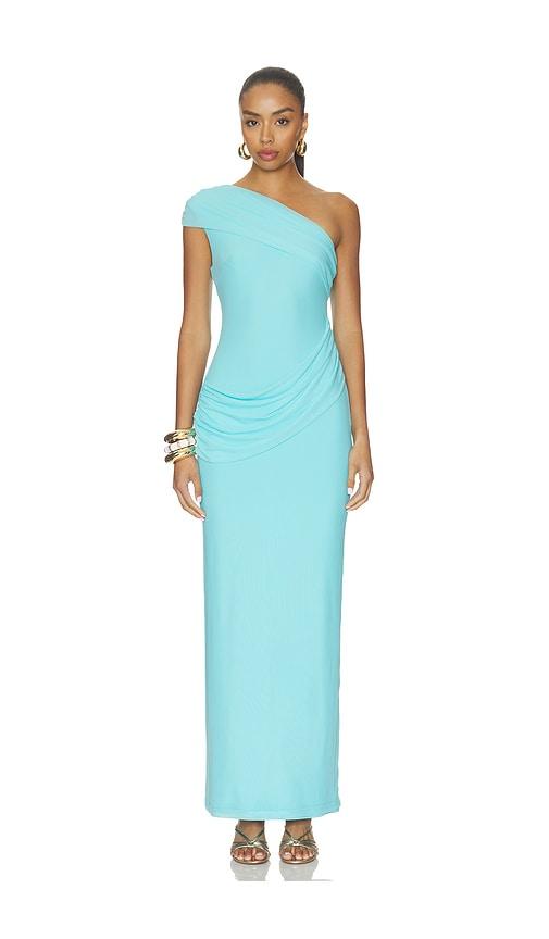 superdown fleur maxi dress in blue. - size m (also in s)