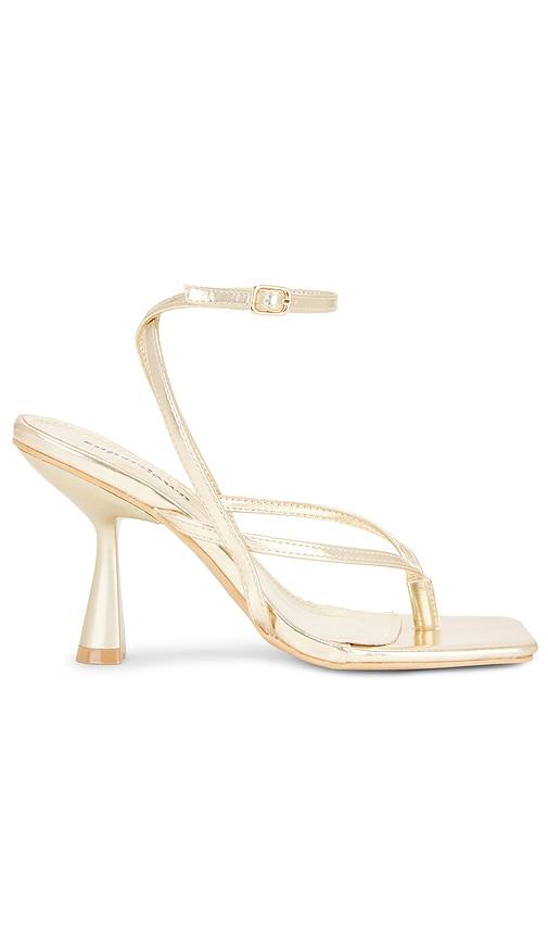 superdown frankie sandal in metallic gold. - size 10 (also in 7, 8, 9)