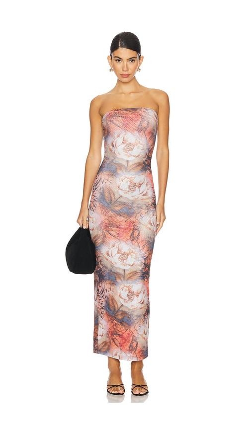 superdown gabi maxi dress in brown. - size l (also in s)