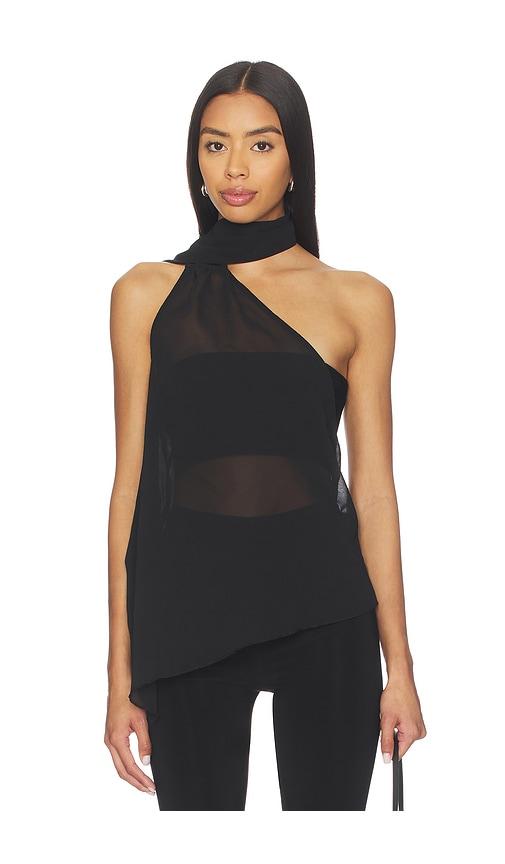 superdown gabriette choker top in black. - size l (also in m, s, xl, xs, xxs)