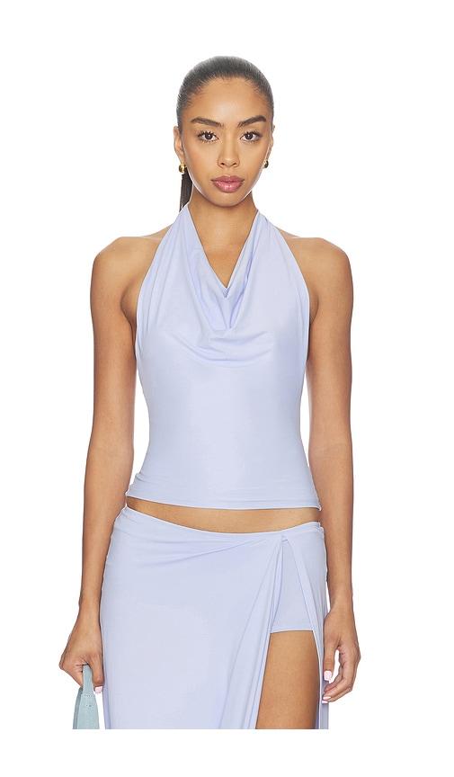 superdown isobella top in baby blue. - size l (also in xxs, xs, s, m)