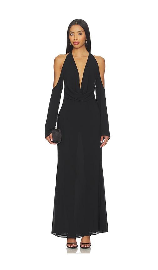 superdown ivania maxi dress in black. - size xs (also in xxs)