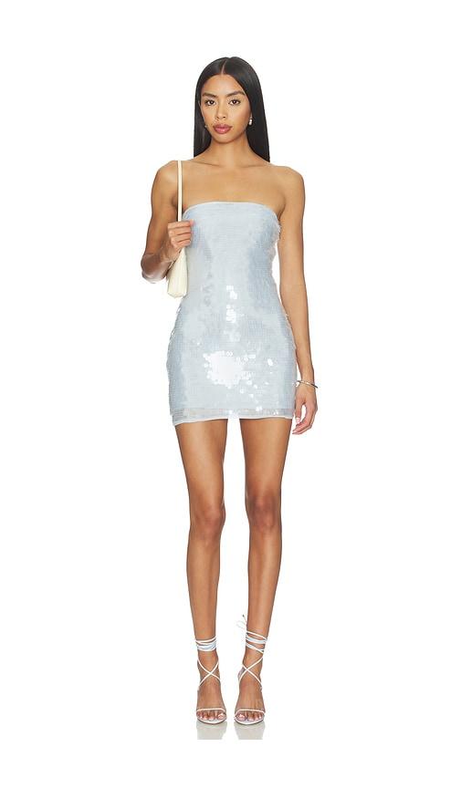 superdown jazzlyn mini dress in baby blue. - size l (also in xxs, xs, s, m, xxl)