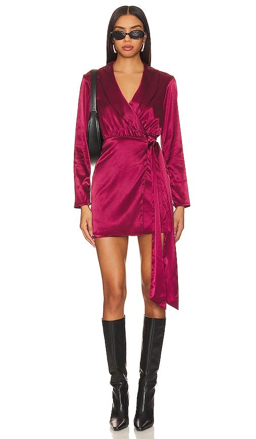 superdown jennie mini dress in burgundy. - size s (also in xs)