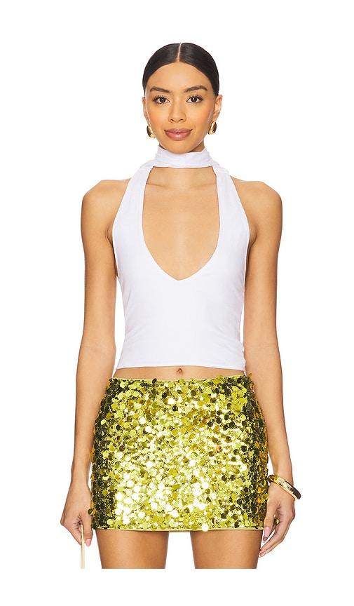 superdown jessalyn halter top in white. - size l (also in m)