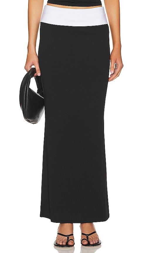superdown jodie maxi skirt in black. - size m (also in s)