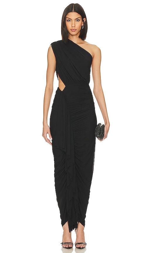 superdown juliet midi dress in black. - size l (also in xxs, xs, s, m, xl)