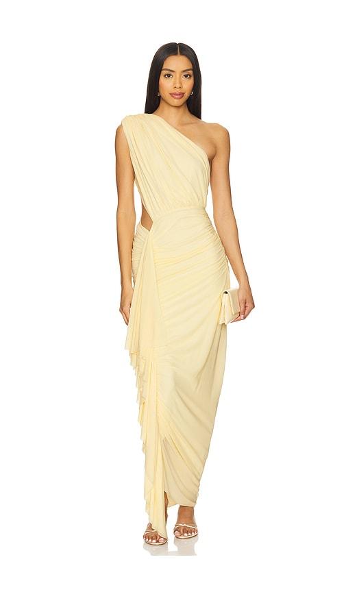 superdown juliet midi dress in lemon. - size m (also in xxs)