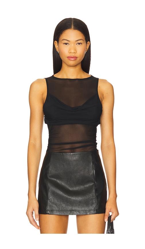 superdown kimmy tank top in black. - size l (also in xl)