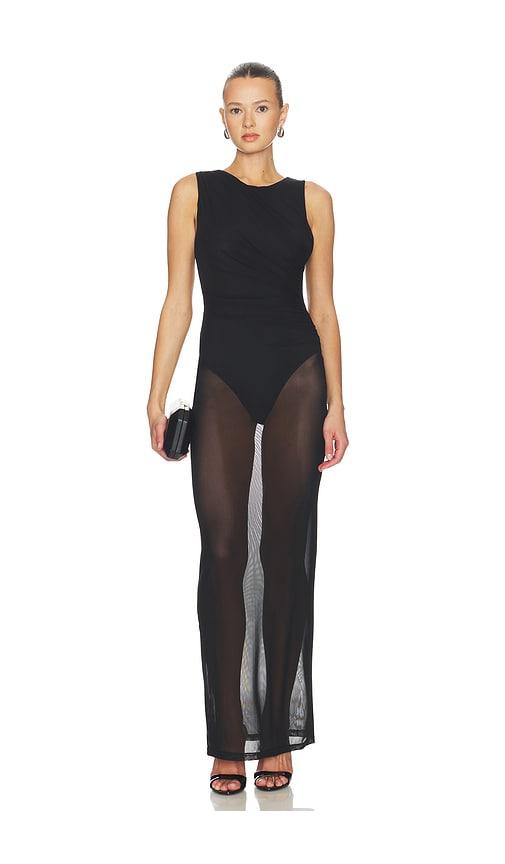 superdown kirby maxi dress in black. - size m (also in s)