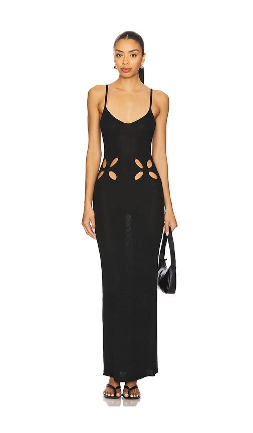 superdown lailani maxi dress in black. - size l (also in m)
