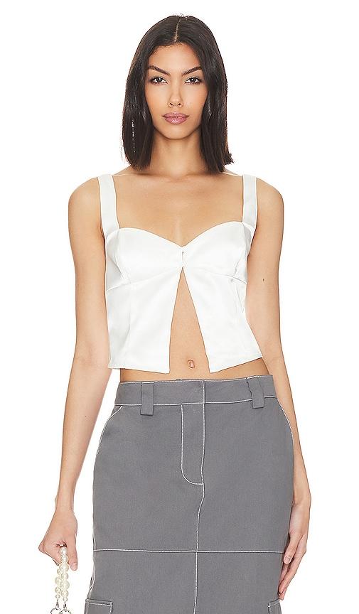 superdown lara top in white. - size l (also in m)