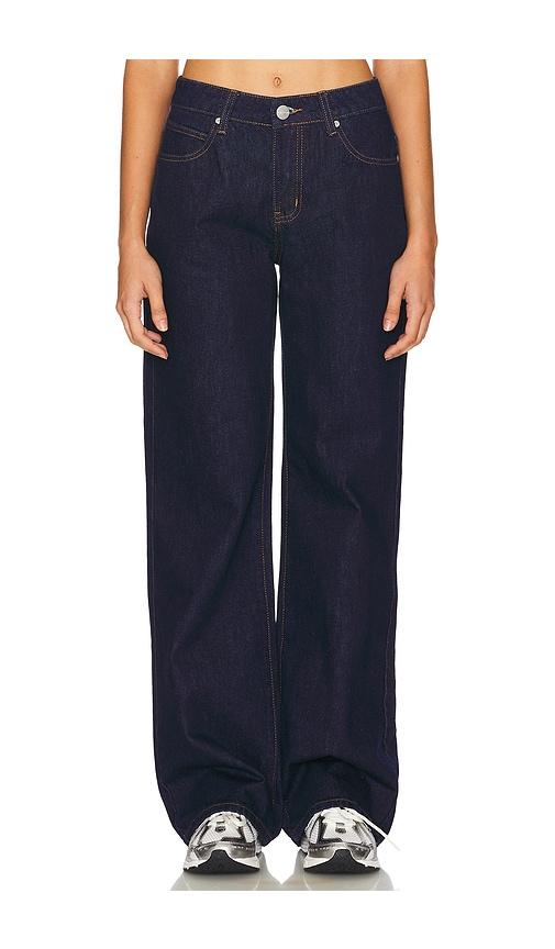 superdown laya baggy jean in denim-dark. - size l (also in xxs, xs, s, m, xl)