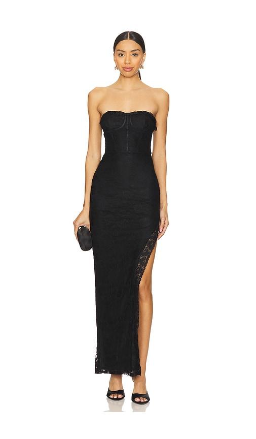 superdown lou maxi dress in black. - size m (also in s)
