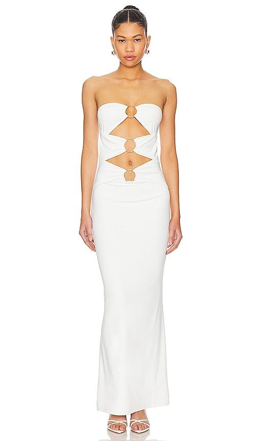 superdown luciana maxi dress in white. - size l (also in xl)