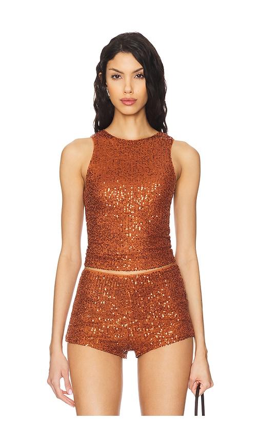 superdown maja top in rust. - size l (also in m, s)