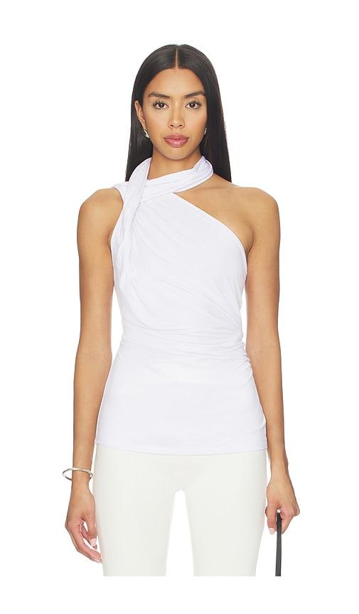 superdown mariam drape top in white. - size l (also in xxs, xs, s, m, xl)