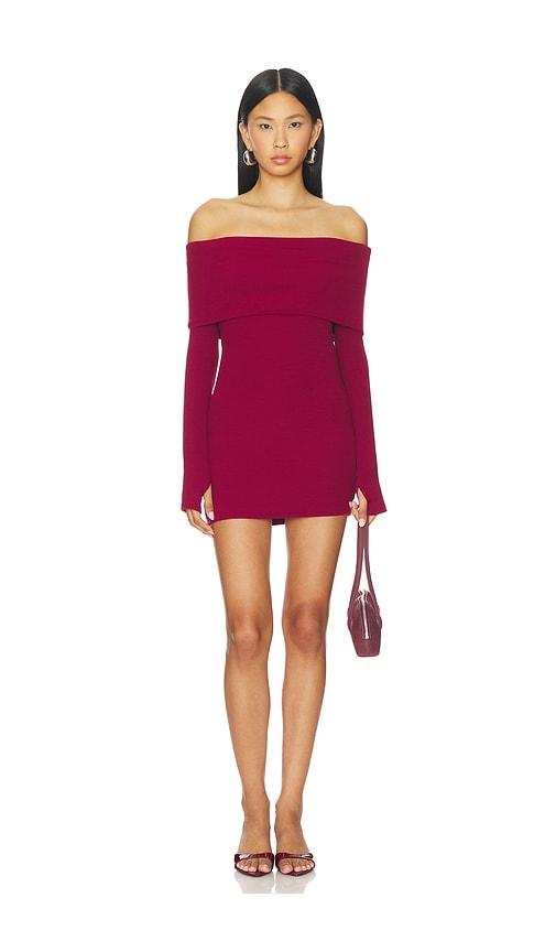 superdown marks mini dress in burgundy. - size l (also in m)
