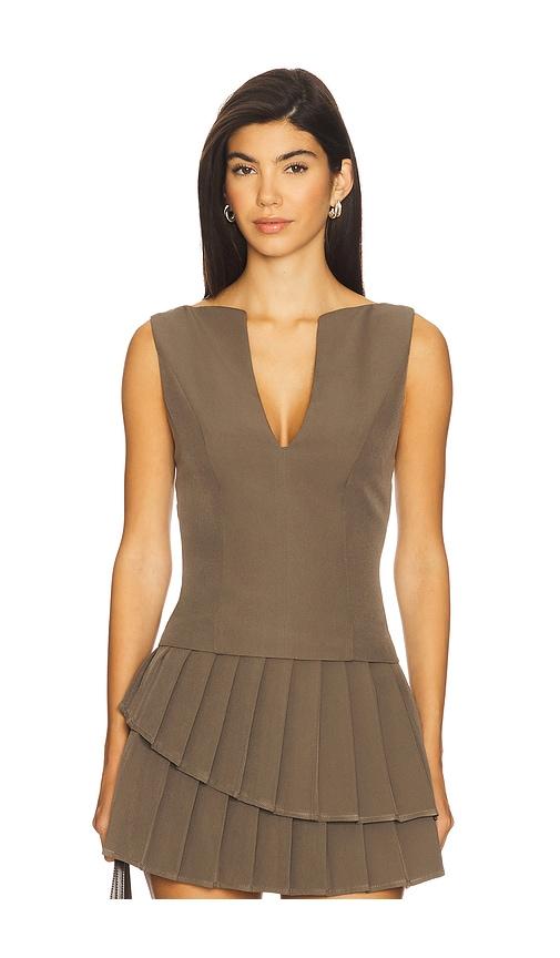 superdown marlowe top in grey. - size m (also in xxs, xs, s)