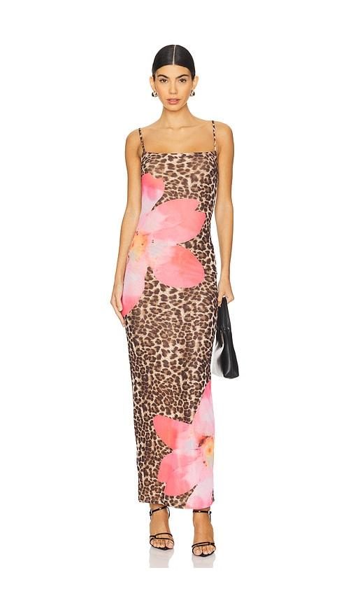 superdown megan maxi dress in brown. - size l (also in m, s, xs, xxs)