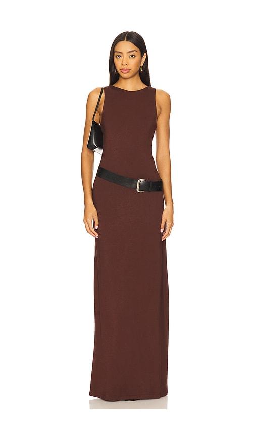 superdown megara maxi dress in brown. - size s (also in xs)