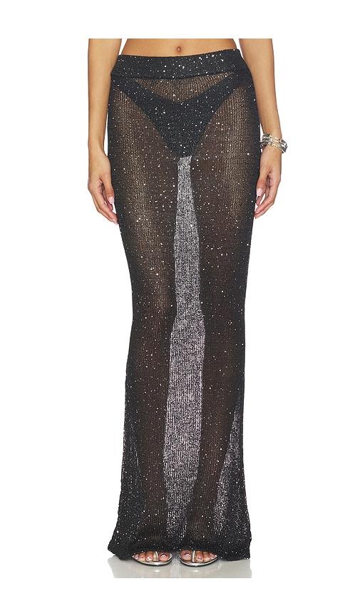 superdown miranda maxi skirt in black. - size l (also in m)