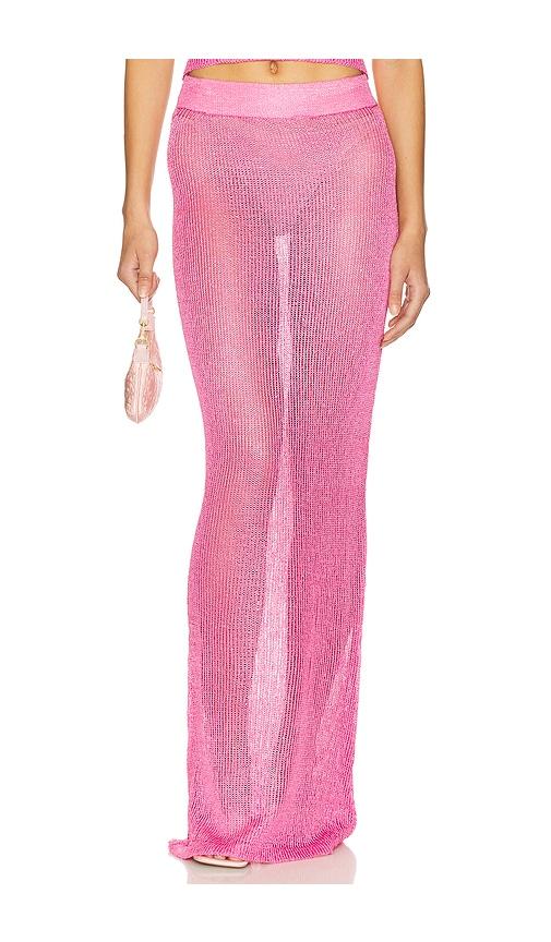 superdown miranda maxi skirt in pink. - size l (also in m, s, xs)