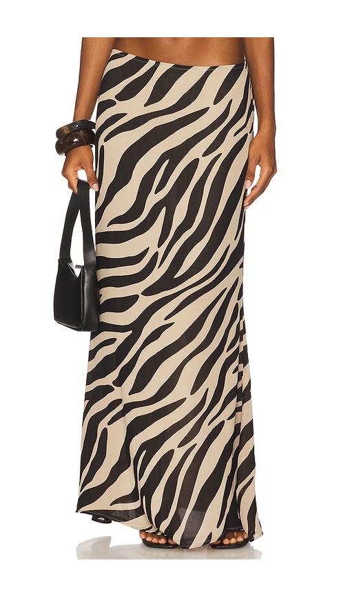 superdown nalani maxi skirt in stripe in black. - size l (also in xxs, xs, s, m, xl)