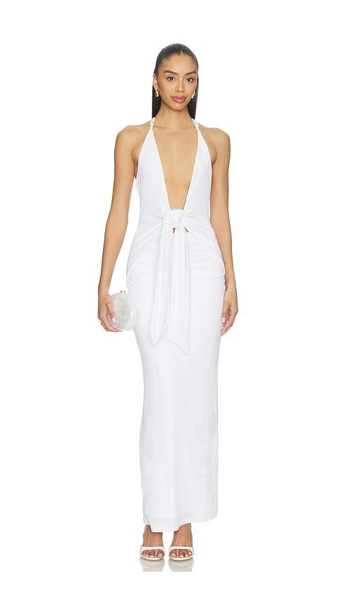 superdown nebula maxi dress in white. - size l (also in s)
