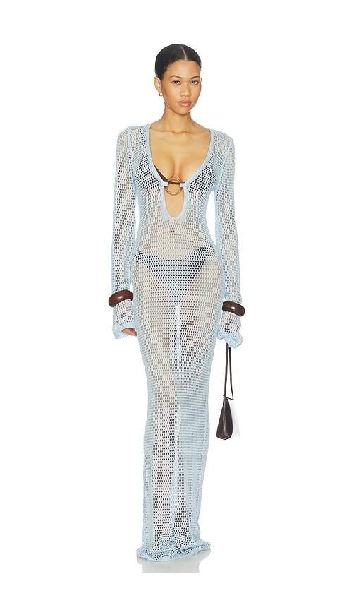 superdown odette maxi dress in baby blue. - size m (also in xs, s)