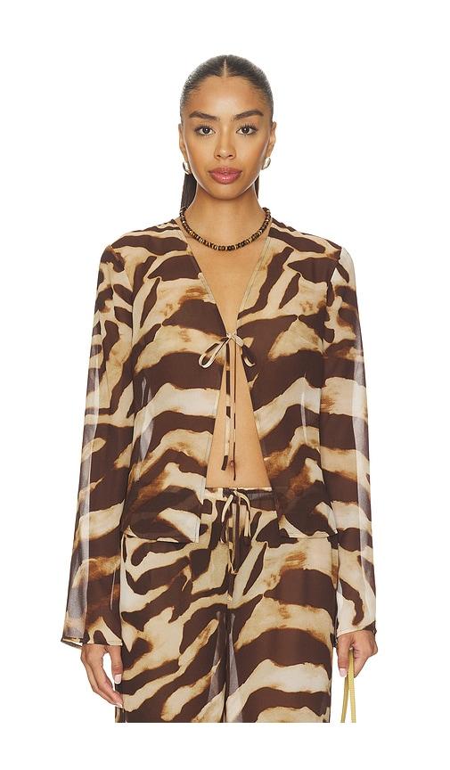 superdown osprey tie top in multi. - size m (also in xs, xxs)