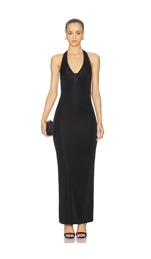 superdown paris maxi dress in black. - size l (also in m, s, xs)
