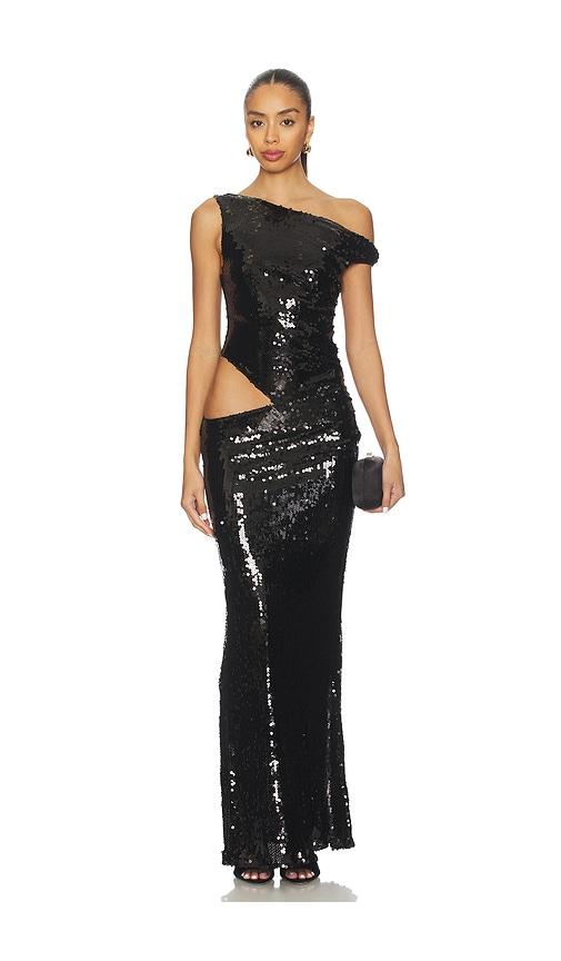 superdown pepper maxi dress in black. - size s (also in xs)