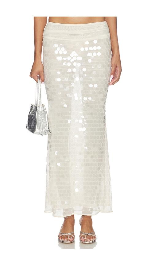 superdown quintessa maxi skirt in cream. - size xs (also in xxs)