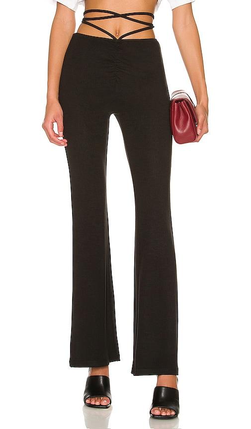 superdown regan tie strap pant in black. - size l (also in m, xl)