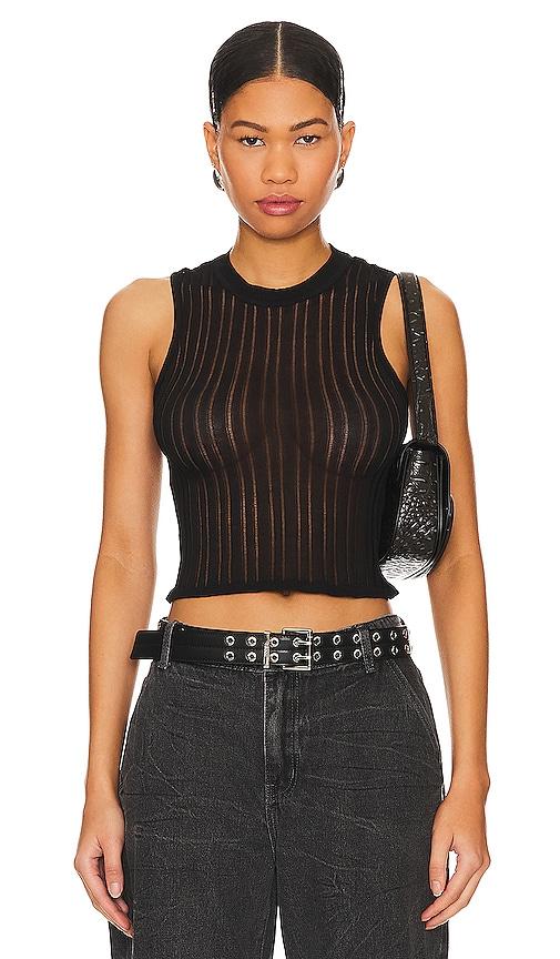 superdown riley top in black. - size l (also in s, m)