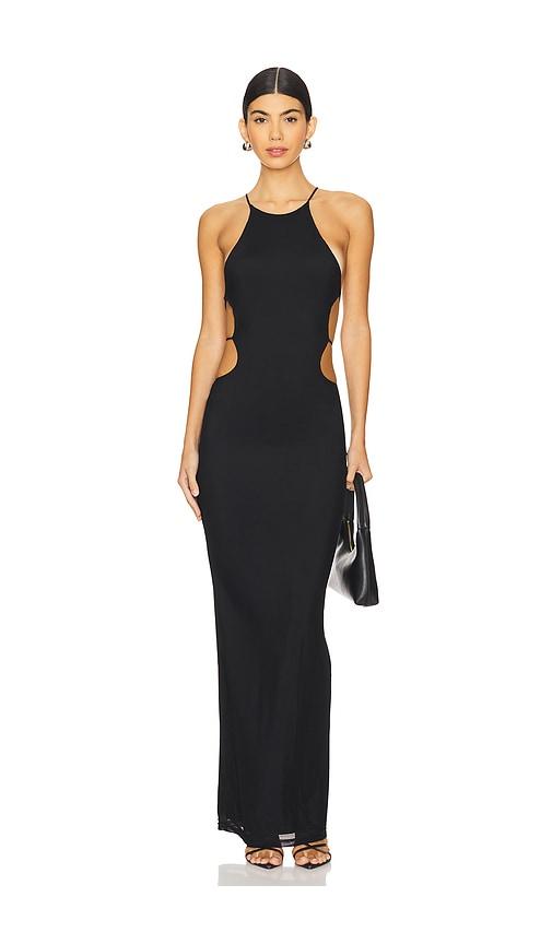 superdown rue maxi dress in black. - size l (also in xl)