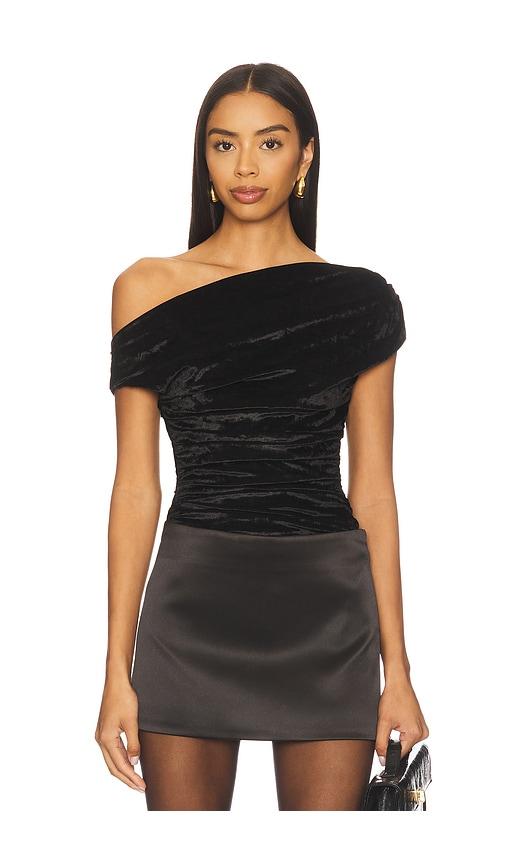 superdown ruth asymmetrical top in black. - size s (also in xxs, xs)