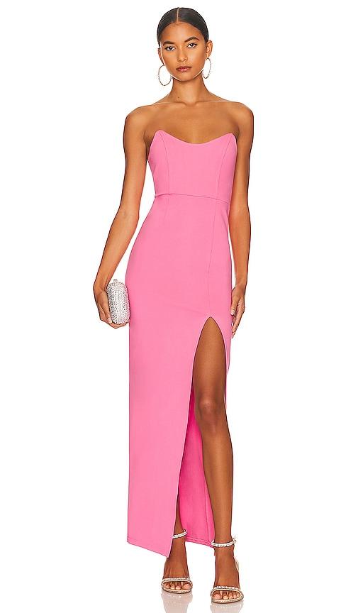 superdown ryleigh strapless maxi dress in pink. - size m (also in xxs, xs, s, l)