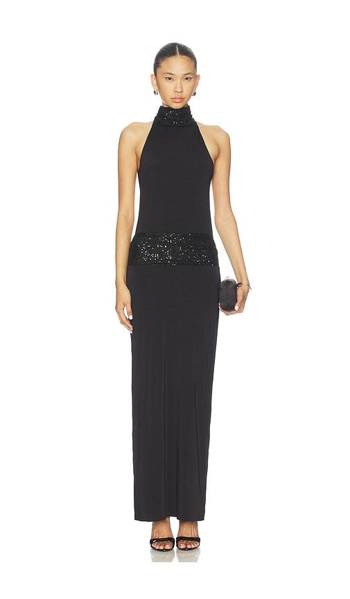 superdown sabriana gown in black. - size l (also in xxs, xs, s, m, xl)