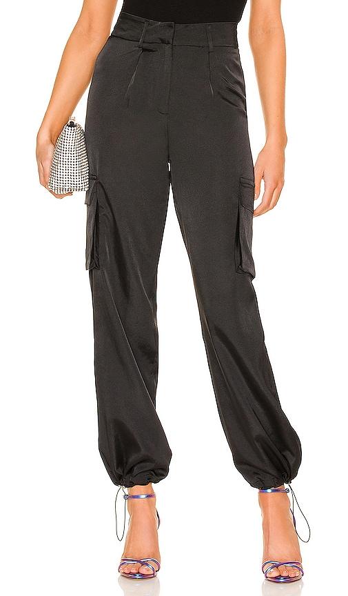 superdown seleste drawstring jogger pant in black. - size m (also in l, s, xl, xs, xxs)