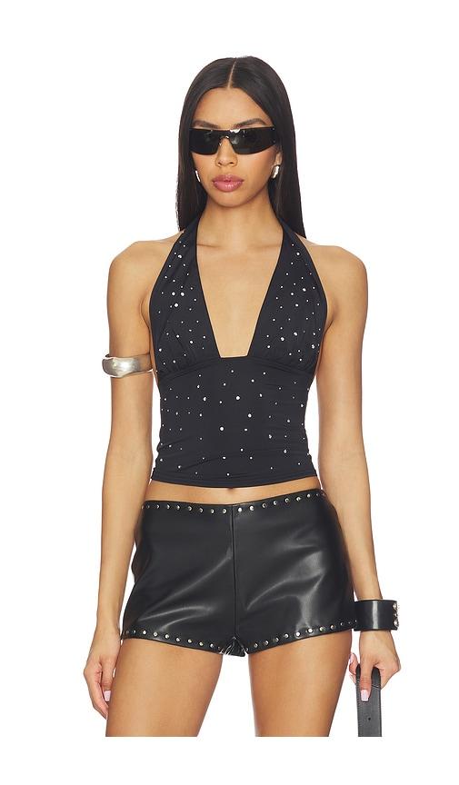 superdown sheren studded top in black. - size s (also in xl)