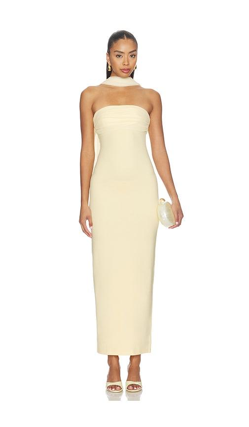 superdown tierra maxi dress in yellow. - size l (also in xxs, s)