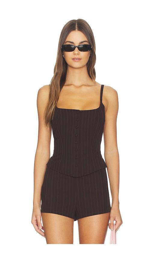 superdown toskia top in brown. - size l (also in m)