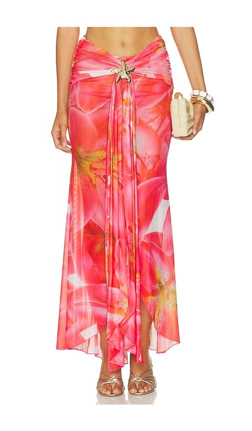superdown xandra maxi skirt in red. - size l (also in s)