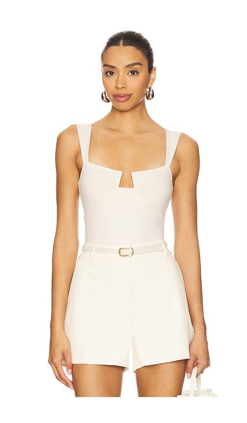 susana monaco angle wire angle strap top in neutral. - size l (also in xs, s, m, xl)