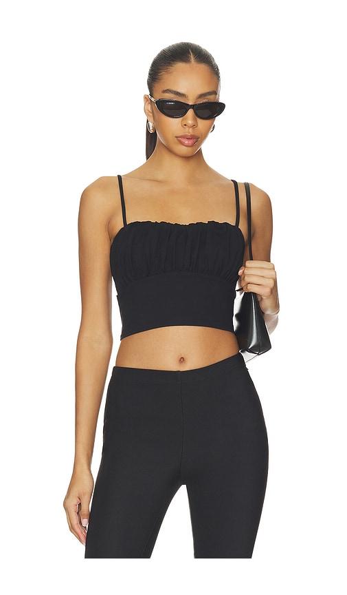 susana monaco bubble tank in black. - size m (also in s, xs)