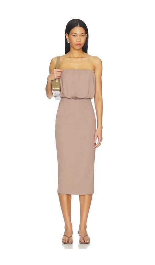 susana monaco bubble tube dress in taupe. - size m (also in s, xs)