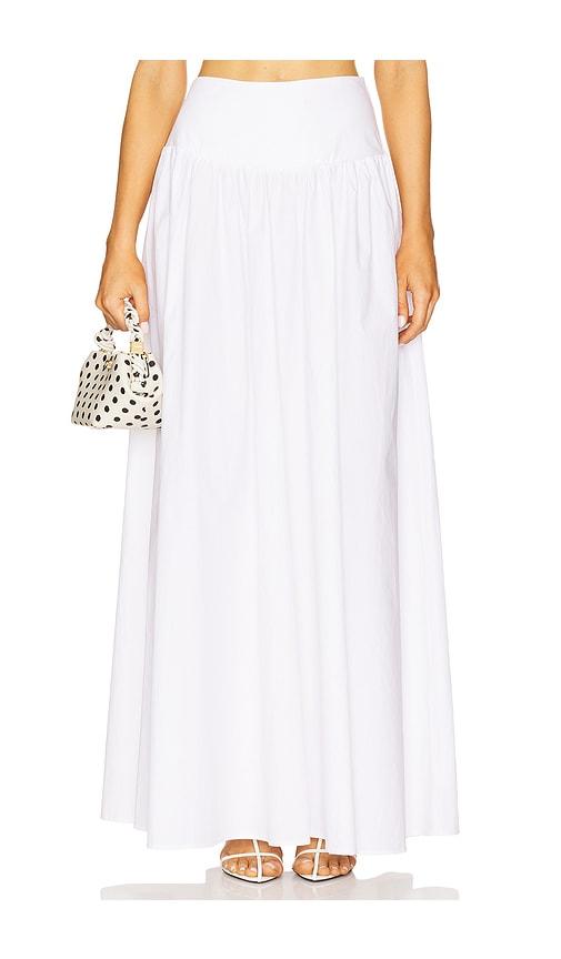 susana monaco carryover drop waist skirt in white. - size l (also in xs, s, m, xl)