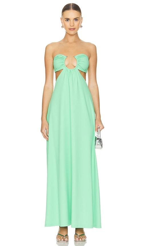 susana monaco cut out maxi dress in green. - size xl (also in l)